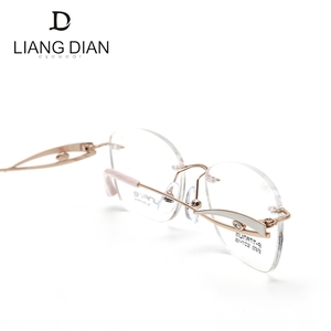 金属眼鏡フレームリムレスチタン光学フレーム在庫あり - Product Image 5