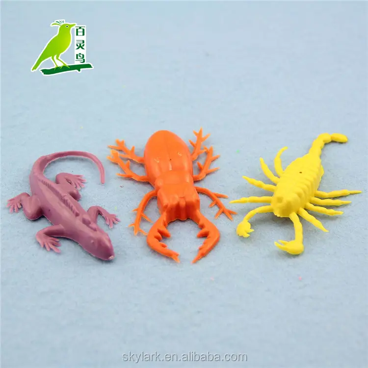 Plastik Murah Mainan Hewan untuk Anak-anak, Mainan Serangga Kadal, Kalajengking, Kumbang Mainan