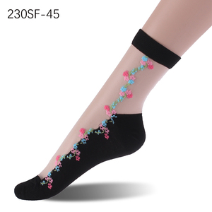 <span class=keywords><strong>Calcetines</strong></span> <span class=keywords><strong>Cortos</strong></span> de Encaje de Cristal Elástico Ultrafinos de Moda para Mujer, Venta Caliente 2026 - Product Image 4