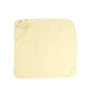 Peu bricole monde éléphant capuchon bébé serviette organique - Product Image 1