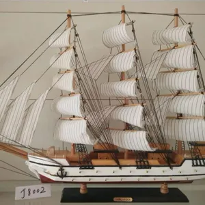 Exquisite Adornment Wholesale Creative Wooden Handicraft Sailing Ship Models For Decoration