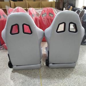 Di alta qualità in pelle di PVC grigio e bianco carbonio Look Sport Racing sedile auto JBR1036 modificato seggiolini auto