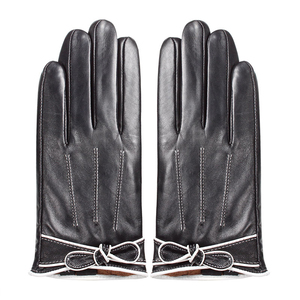 Guanti in vera pelle da donna invernali Touch Screen alla moda - Product Image 4