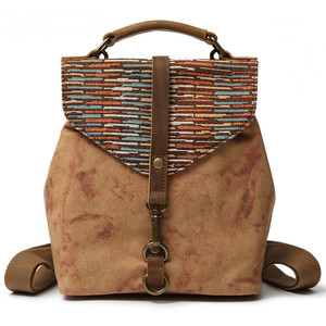 Ladies Casual Schoolbag Trendy Canvas Backpack <strong>Lightweight</strong> Daily Small Backpack Large Capacity Women's <strong>Rucksack</strong> - Product Image 3