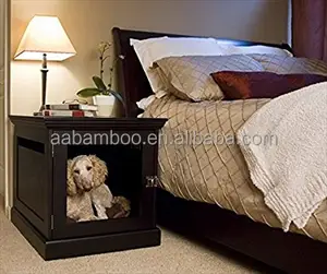 Tempat Tidur Kayu dengan Rumah Anjing/Rumah Kucing/Furnitur Hewan Peliharaan
