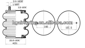 Suspensión Neumática Flexible de Alta Calidad <span class=keywords><strong>Contitech</strong></span> FT330 - 29 520 Firestone W01 - 358 - 8010 - Product Image 5