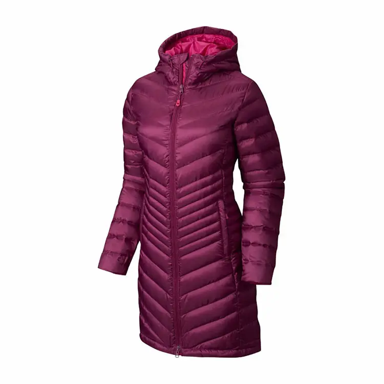 RYH705 veste matelassée à capuche en polyester longue à la mode, manteau, vestes matelassées grande taille pour femme