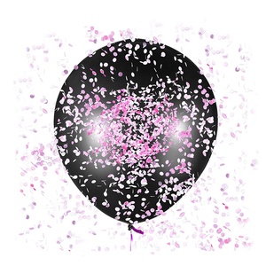 Gender Reveal Gender Reveal Jumbo Large 36" In Black Latex Birthday Decorations Gender Reveal Confetti Balloons Ballons Set With Confetti