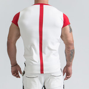 Logo personalizzato Plain Blank uomo Fitness attillato bianco Oem Bodybuilding usura Sport palestra t-shirt - Product Image 6