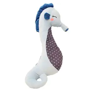 wholesale soft seahorse toy baby sleep calm doll plush soft seahorse custom plush toy stuff marine animals cushion pillow