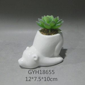 Desktop Decor elephant a forma <span class=keywords><strong>di</strong></span> piccolo fiore <span class=keywords><strong>di</strong></span> ceramica <span class=keywords><strong>vaso</strong></span> bonsai per la vendita - Product Image 4