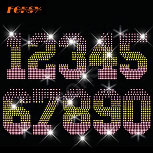 Jersey ตัวรีดติดพลอยเทียมตัวอักษร3นิ้วตัวอักษรตัวอักษรตัวอักษร3ตัวระยิบระยับ - Product Image 6