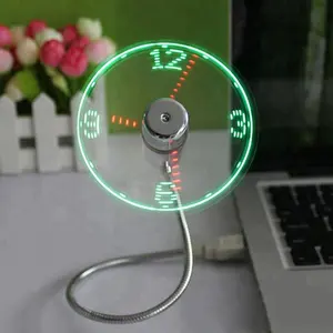 Adjustable USB Gadget Mini LED Light USB Fan Clock High Quality