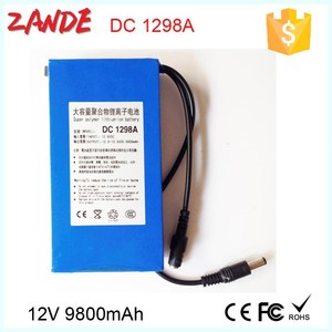 DC <span class=keywords><strong>12V</strong></span> 9800mAh ポリマー充電式リチウムイオン電池、大容量 DC1298A CCTV カメラ LED ストリップ用 - Product Image 2