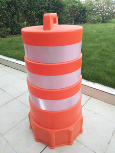 Yansıtıcı bant uyarı plastik trafik davul ile SM-009 100cm yükseklik yol güvenliği - Product Image 4