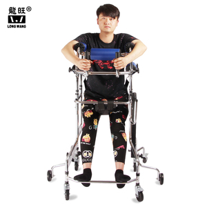 Manlu Medical Hot Seniors Folding Walking Aids Steel <strong>Frame</strong> <strong>Walker</strong> Aids Adult for Disabled - Product Image 4
