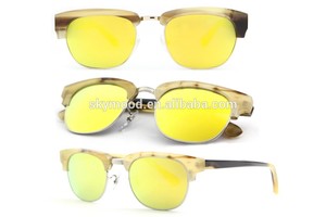 lentes de color amarillo de cuerno de búfalo gafas de sol de revo - Product Image 1