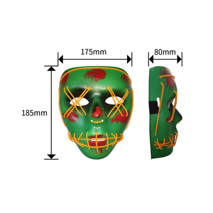 هالوين تنكر قناع كرنفال حفلة مصباح ليد حتى النيون El سلك قناع لمهرجان الحفلات زي - Product Image 3
