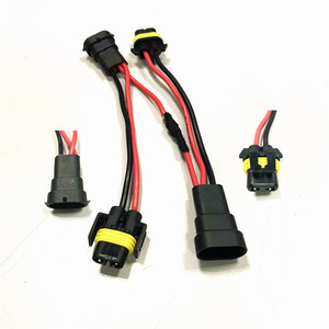 H11 9005 HB3 9006 HB4 2 PINコネクタヘッドランプ修理プラグピグテール - Product Image 1