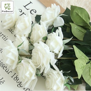 Rosas de Seda Artificial de Alta Calidad con Tacto <span class=keywords><strong>Real</strong></span> Recubiertas de Látex Flores Falsas Decorativas para Bodas Fiestas Cumpleaños y Sala de Exhibición - Product Image 5