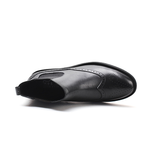 Bán buôn <span class=keywords><strong>Brogue</strong></span> chính hãng da bò da chính hãng Chelsea khởi động người đàn ông tăng 6cm - Product Image 5