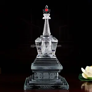 2017 Promotion New design wholesale crystal tower for Buddhism