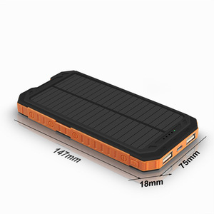 Powerbank solaire 20000mAh Chargeur solaire 2 ports USB Powerbank avec lumière LED pour téléphones - Product Image 3