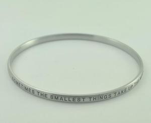 New Classic Gold Plated Stainless Steel <strong>Bracelet</strong> Engraved Positive Message Cuff Mantra Bangle <strong>Memorial</strong> <strong>Bracelet</strong> - Product Image 4