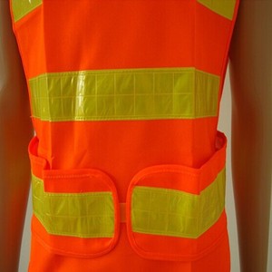 Adjustable keselamatan pvc kaset reflektif <span class=keywords><strong>orange</strong></span> rompi berburu - Product Image 3
