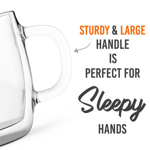 16oz Fatti A Mano Doppio Vetro Di Grandi Dimensioni Tazza di Caffè Tazza <span class=keywords><strong>Da</strong></span> Tè - Product Image 4
