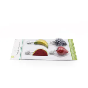 Resin table decor accessories strawberries bananas grapes watermelon fruits design table cloth clip