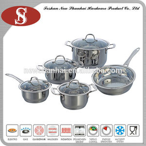 10 unids acero inoxidable impacto de unión de fondo sin agua utensilios de cocina / alemán utensilios de cocina juegos - Product Image 1