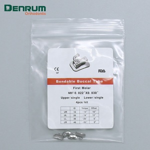Supports orthodontiques dentaires molaires Meshbase MBT simples non convertibles avec <span class=keywords><strong>tube</strong></span> buccal - Product Image 5