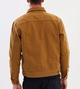 Giacca in Denim di Cotone Marrone Regolare per Uomini Eleganti - Product Image 6