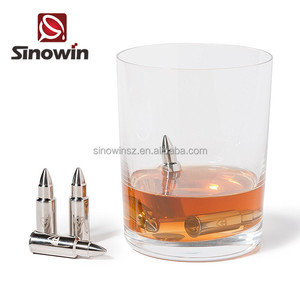 Respetuoso del medio ambiente tamaño 5,0*1,7 cm inoxidable escalofriante whisky piedras de Metal cubos de hielo - Product Image 3