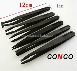 Small ESD Conductive Plastic Antistatic Safe Tweezers