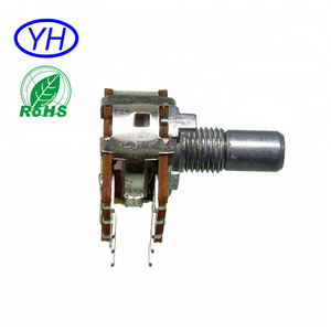 โพเทนชิโอมิเตอร์แบบหมุนฟิล์มคาร์บอนคุณภาพสูง ODM 5k 10k 50k 100k 500k 6 ขา สเตอริโอ 16 มม. พร้อมแกนโลหะ - Product Image 5