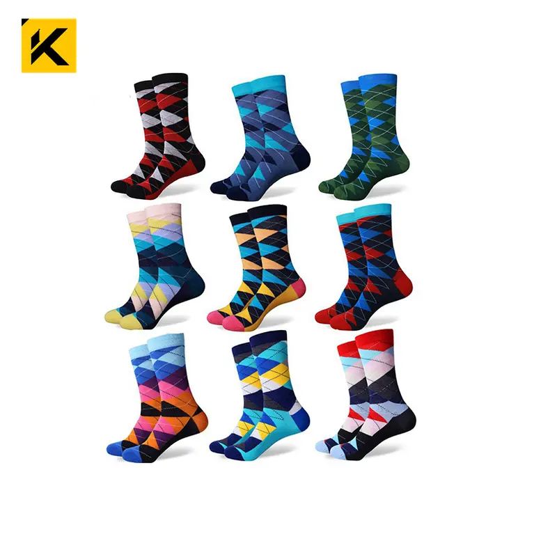 KT1-A265 colourful bright men's coloured mens socks for men colourful cotton sock