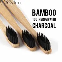 Yüksek Kaliteli diş ağız hijyeni OEM logosu bambu diş fırçası