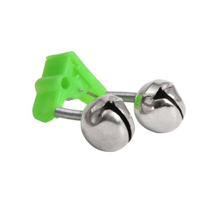 Avvisatori pesca Outdoor Verde Caricato A Molla Clip di Doppia Canna Da Pesca Allarme Campane D'argento a buon mercato attrezzatura da pesca - Product Image 6