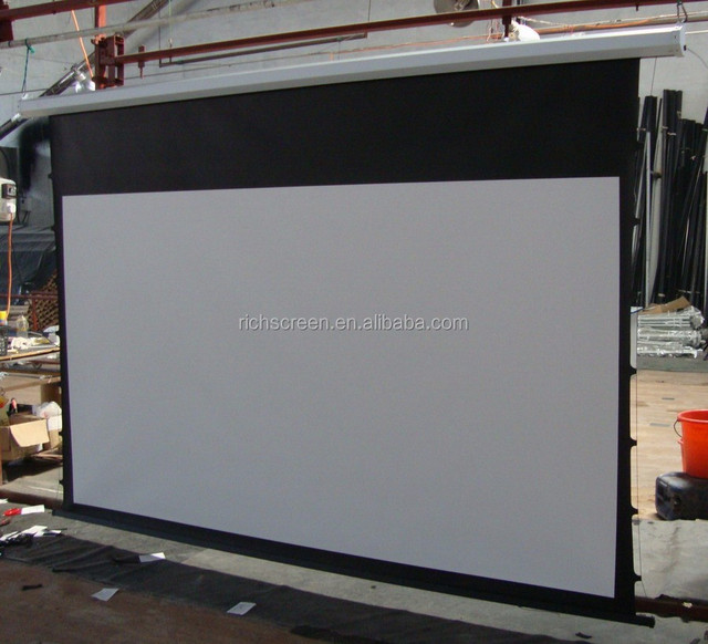 100"(16:9) 120"(16:9) Home Cinema Tab Tension Projector Screen Matte White Projection in Ceiling Screen
