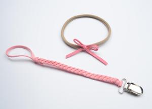 Cuoio clip ciuccio catena clip manichino ciuccio titolare intrecciato binky clip capezzolo catena porta ciuccio Per Il bambino infantile alimentazione - Product Image 6