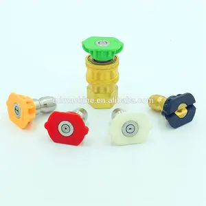 Tool Pressure Washer Accessories Kit, 7 Power Washer Spray Nozzle Tips, Quick Connecting Pivoting Coupler, 1/4 inch,