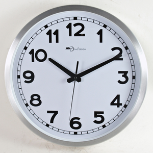 Rotondo telaio in alluminio al quarzo moderno <span class=keywords><strong>orologio</strong></span> <span class=keywords><strong>da</strong></span> <span class=keywords><strong>parete</strong></span> in metallo - Product Image 2