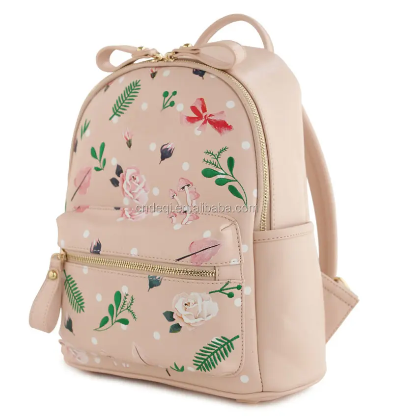 brand new easy-matching sweet pu backpack multifunctional casual lady satchel bag wholesale tote shopping backpack