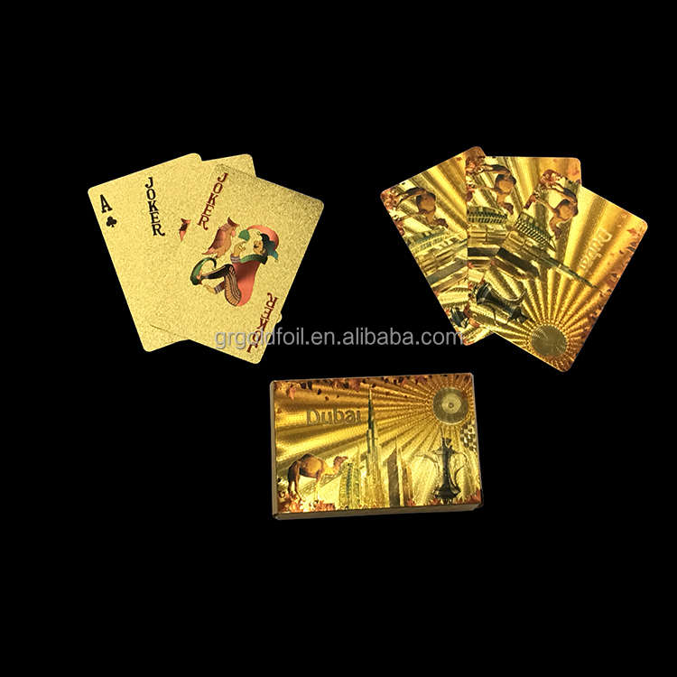 Top qualité élégant cadeau carte à jouer feuille d'or collectionner pokemon carte