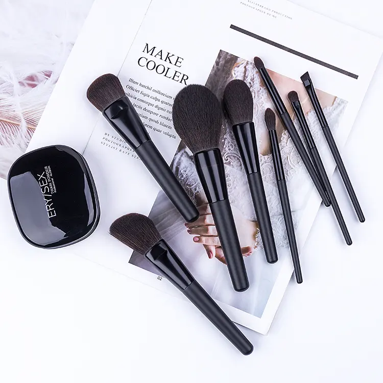 Großhandel Black Beauty Supply 8 Stück Make-up Pinsel Hersteller Gesicht Wimpern Make-up Pinsel Set Kit