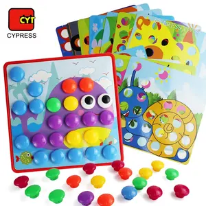 Corrispondenza Dei colori Mosaico di Funghi Chiodo Di Puzzle Pegboard Pulsante Giocattolo in Anticipo di Bambini di Apprendimento Giocattoli Educativi