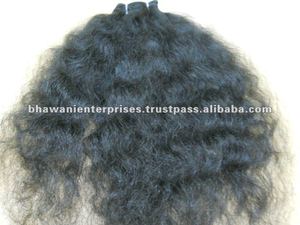 Cabello Natural Rizado Afro 100% Virgen Indio Remy, Cabello Humano Suave al Tacto para Máquina de Tejer, Longitud de 10 a 26 Pulgadas - Product Image 1