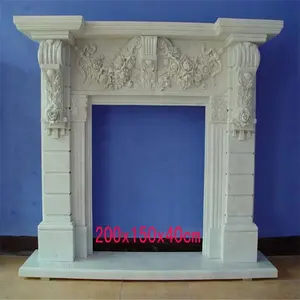 Marble สีขาวเตาผิง/ในร่ม Fire Place